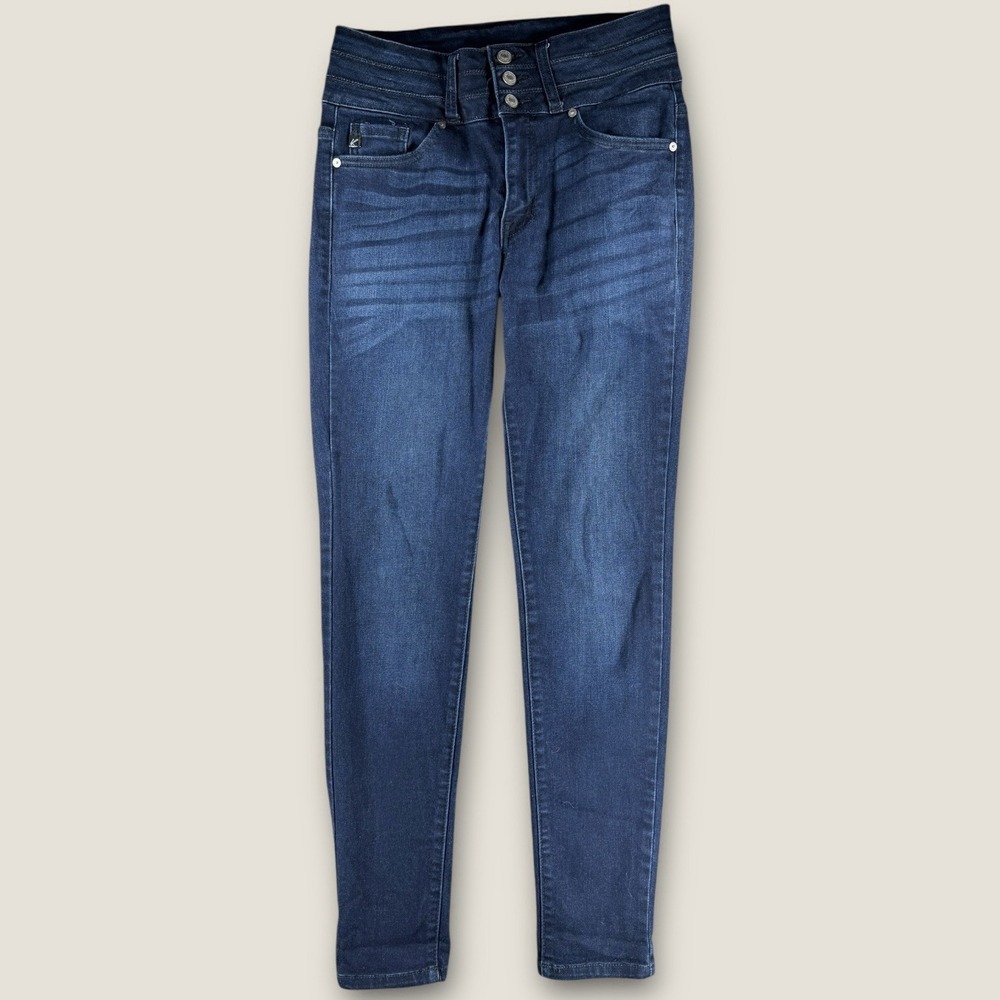 KanCan Dark Wash Button Fly Skinny Jeans‎ Size 7/27